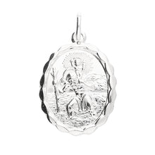  SILVER OVAL DOUBLE SIDED ST CHRISTOPHER