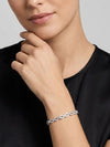 STERLING SILVER INFINITY BRACELET WITH CUBIC ZIRCONIA