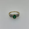 Pre-Loved 9ct Diamond and Emerald Ring