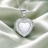 STERLING SILVER HEART LOCKET PENDANT