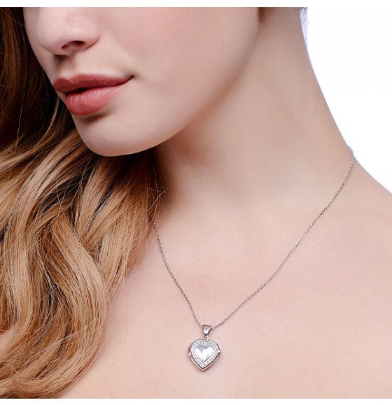 STERLING SILVER HEART LOCKET PENDANT