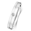 9ct White Gold Diamond Set Gents Wedding Ring