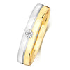 9ct Diamond Gents 2 Tone Wedding Ring