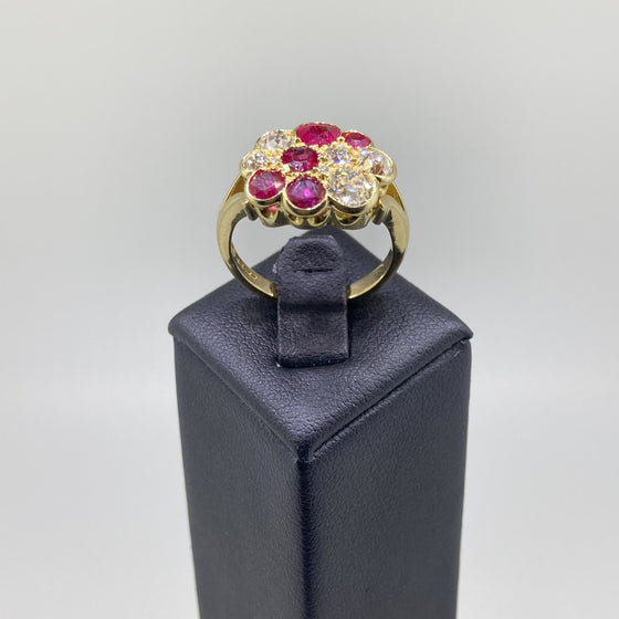 Antique 18ct Diamond and Ruby Ring