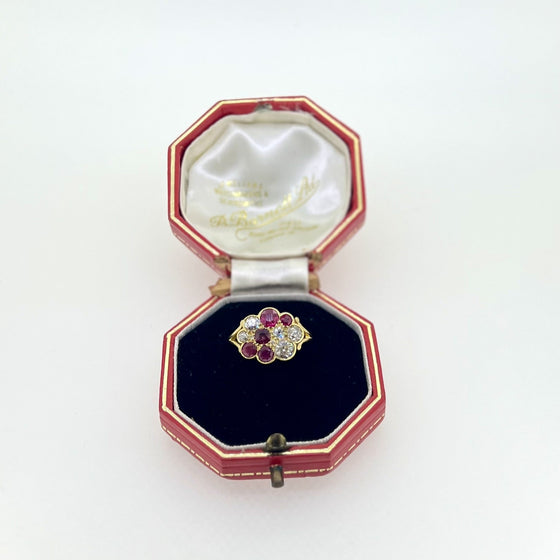 Antique 18ct Diamond and Ruby Ring