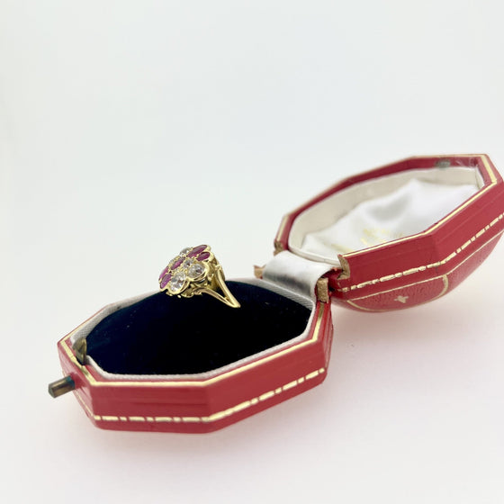 Antique 18ct Diamond and Ruby Ring