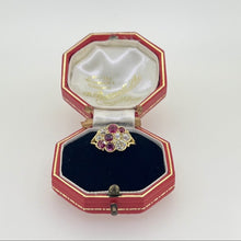  Antique 18ct Diamond and Ruby Ring