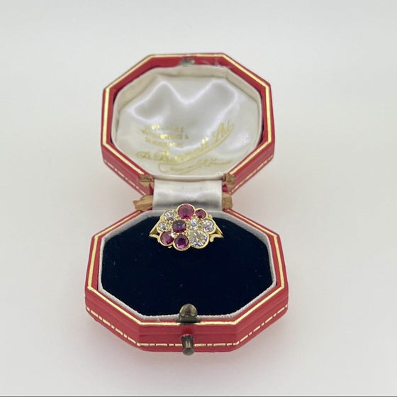Antique 18ct Diamond and Ruby Ring
