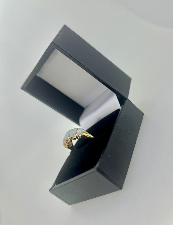 Antique 18ct Gold Opal and Diamond Ring