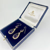 Pre-Loved Vintage 9ct Amethyst and Pearl Drop Earrings