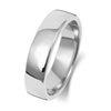 18ct White Soft Court Light Weight 5mm Wedding Ring