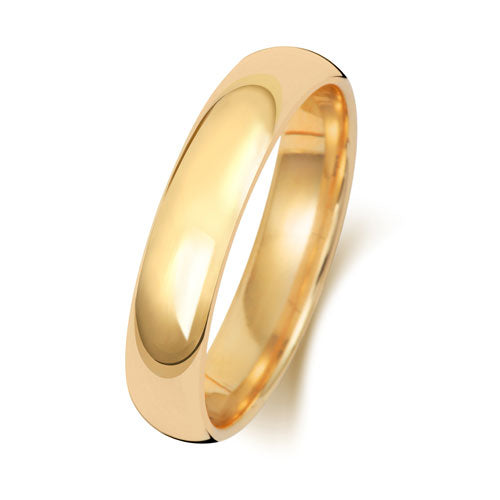 18ct Yellow Traditional Court Heavy Weight 4mm Wedding Ring