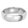 9ct White Traditional Court Heavy Weight 6mm Wedding Ring