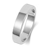 9ct White Flat Medium Weight 4mm Wedding Ring