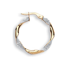  9CT TWIST GLITTER HOOPS