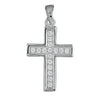 SILVER CUBIC ZIRCONIA CROSS