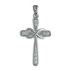 SILVER CUBIC ZIRCONIA INFINITY CROSS