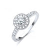 SILVER HALO CUBIC ZIRCONIA RING