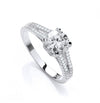 SILVER SOLITAIRE CUBIC ZIRCONIA RING