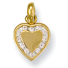  9CT HEART CUBIC ZIRCONIA PENDANT