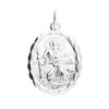 SILVER OVAL DOUBLE SIDED ST CHRISTOPHER