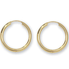  9CT 16MM SLEEPER HOOP EARRINGS