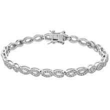  SILVER CUBIC ZIRCONIA INFINITY BRACELET