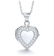  SILVER HEART LOCKET PENDANT