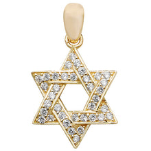  9CT CUBIC ZIRCONIA STAR OF DAVID