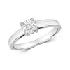 9CT WHITE GOLD DIAMOND SOLITAIRE ENGAGEMENT RING