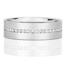  9ct Diamond Set Gents Wedding Band