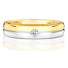 9ct Diamond Gents 2 Tone Wedding Ring