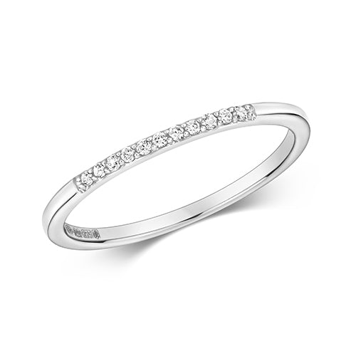 9CT DIAMOND ETERNITY GRAIN SET RING