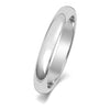 Platinum D Shape Heavy Weight 3mm Wedding Ring