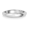 Platinum D Shape Light Weight 3mm Wedding Ring