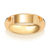 9ct Yellow D Shape Light Weight 5mm Wedding Ring