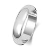 Platinum D Shape Light Weight 5mm Wedding Ring