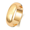 9ct Yellow D Shape Light Weight 6mm Wedding Ring