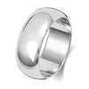 Platinum D Shape Medium Weight 8mm Wedding Ring