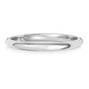 Platinum D Shape Medium Weight 2mm Wedding Ring