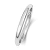 Platinum D Shape Medium Weight 2mm Wedding Ring