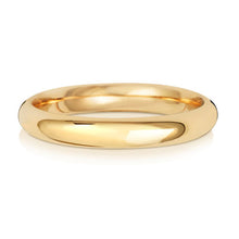  9ct Yellow Traditional Court Light Weight 3mm Wedding Ring