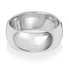 9ct White Traditional Court Medium Weight 8mm Wedding Ring