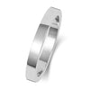 9ct White Flat Medium Weight 2.5mm Wedding Ring