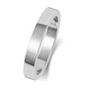 Platinum Flat Medium Weight 3mm Wedding Ring