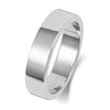 Platinum Flat Medium Weight 5mm Wedding Ring